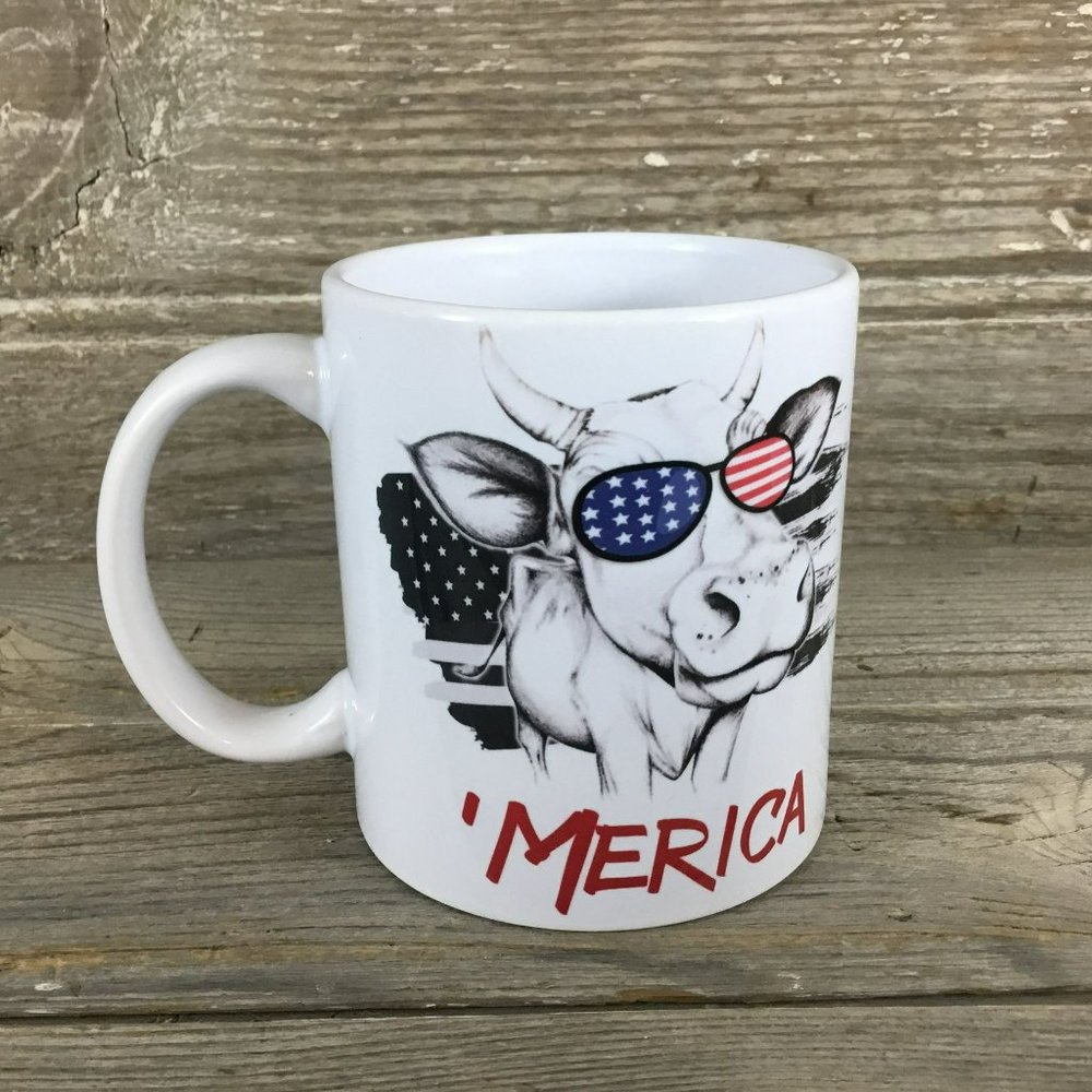 'Merica Cow Coffee Mug